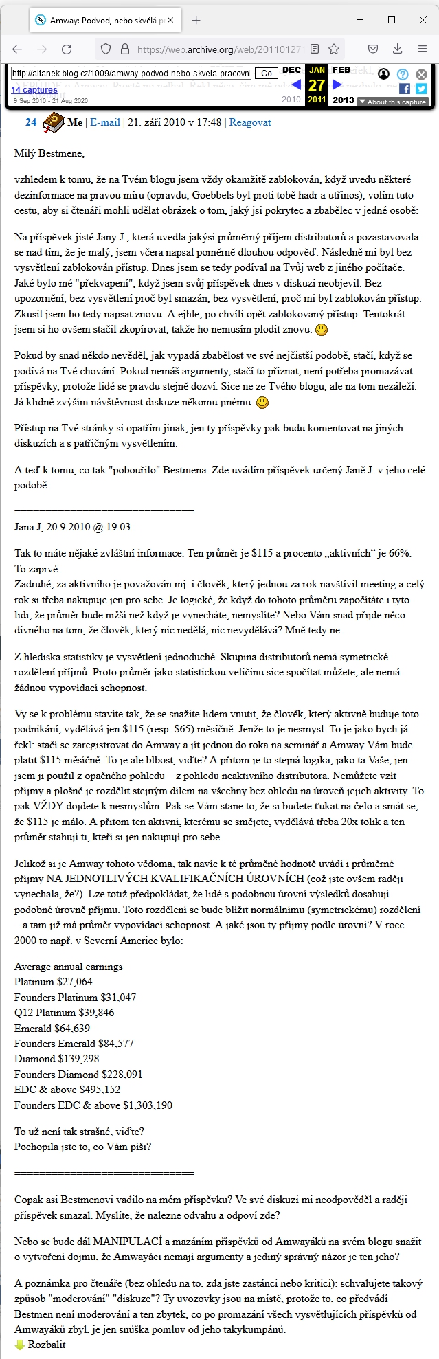 Printscreen 1 - diskuze altanek.blog.cz